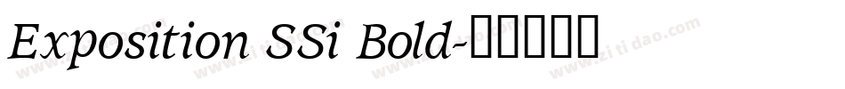 Exposition SSi Bold字体转换